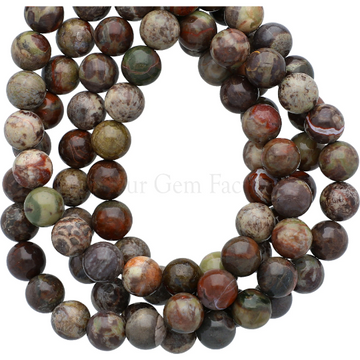 Opalite Jasper Smooth Round Beads 8mm 15 Inch Strand