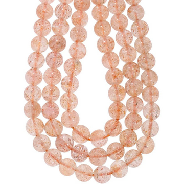 Sunstone Smooth Round Beads 15 Inches Strand
