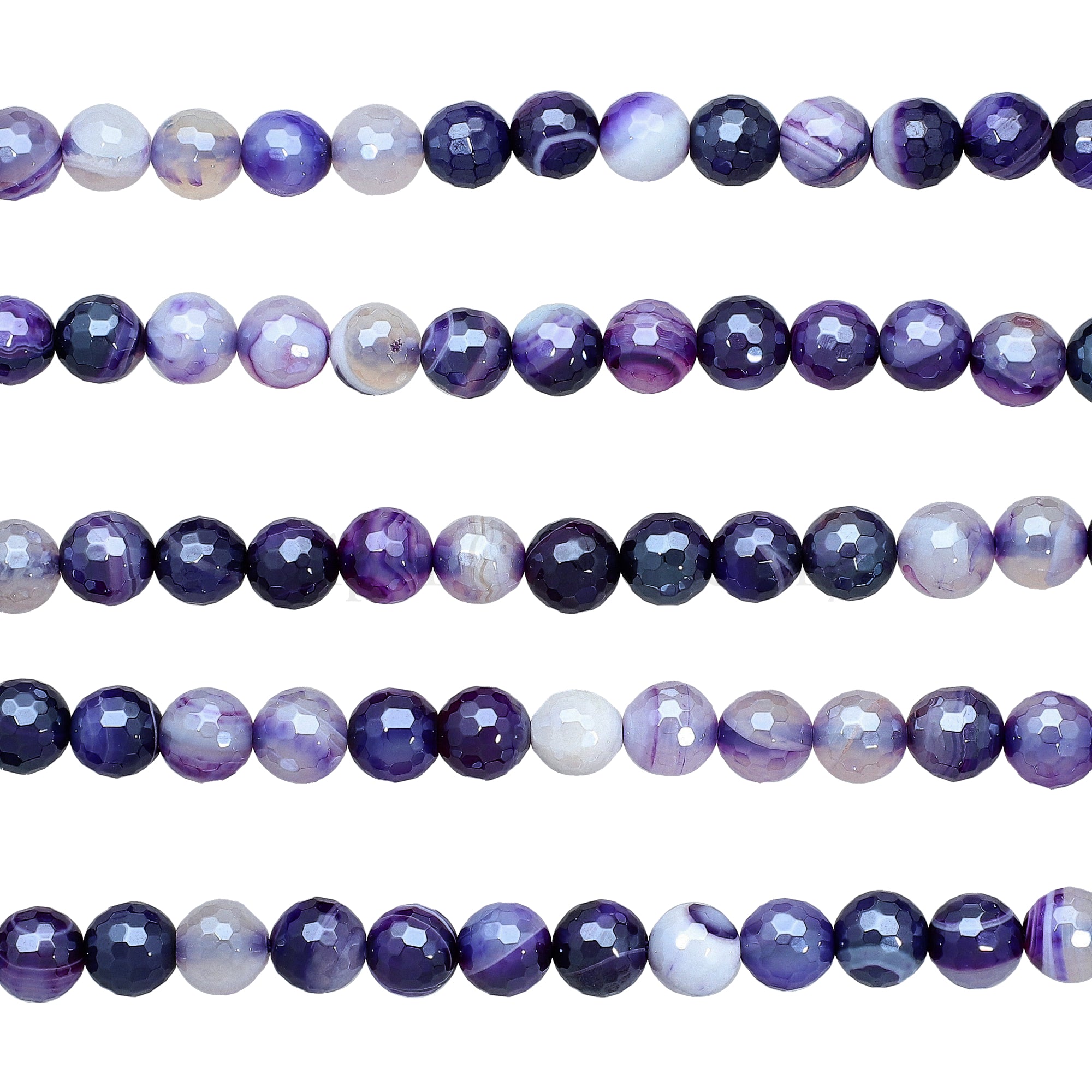 8 MM Mystic Coated Agate Faceted Round Beads 14 Inches Strand