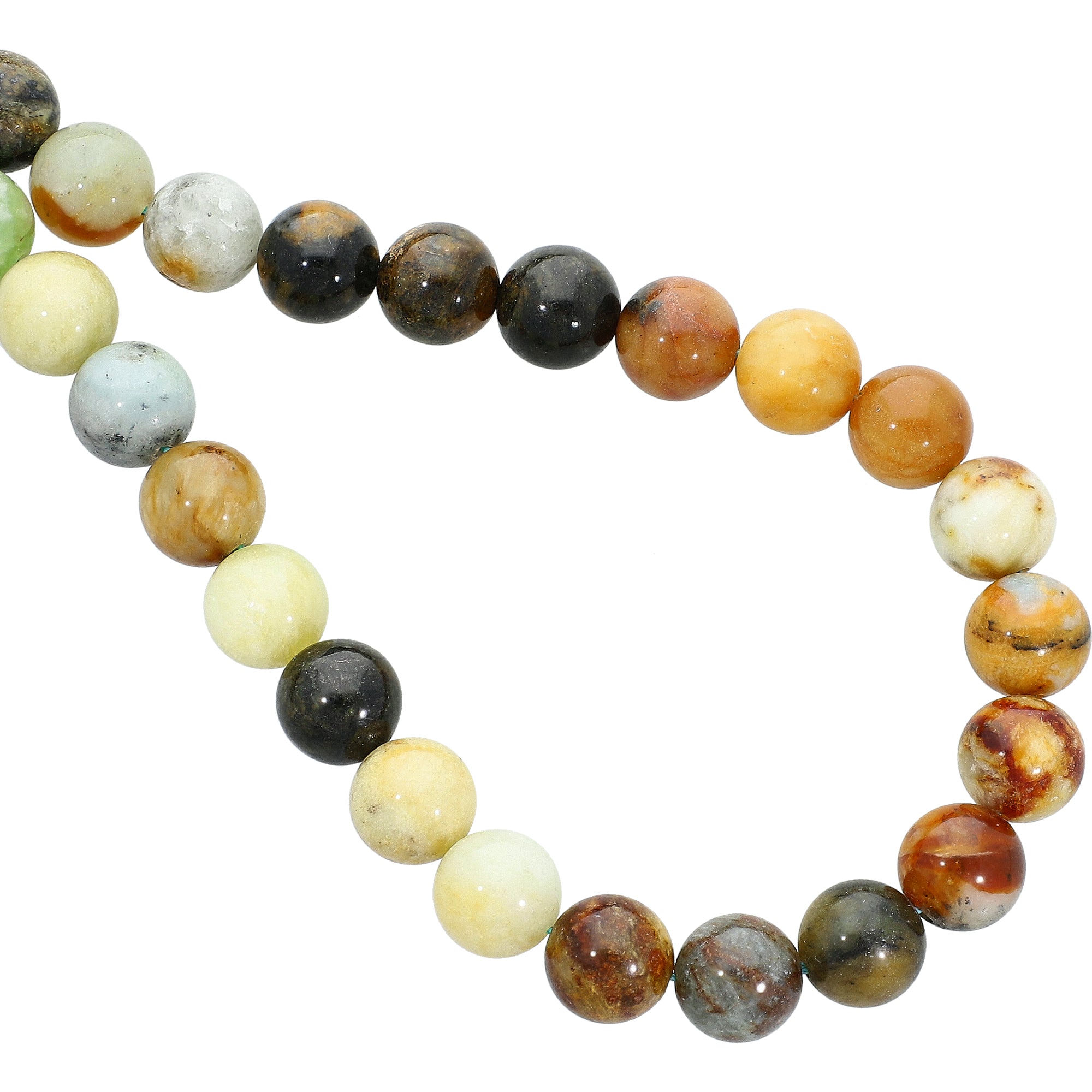 10 MM Flower Jade Smooth Round Beads 14 Inches Strand