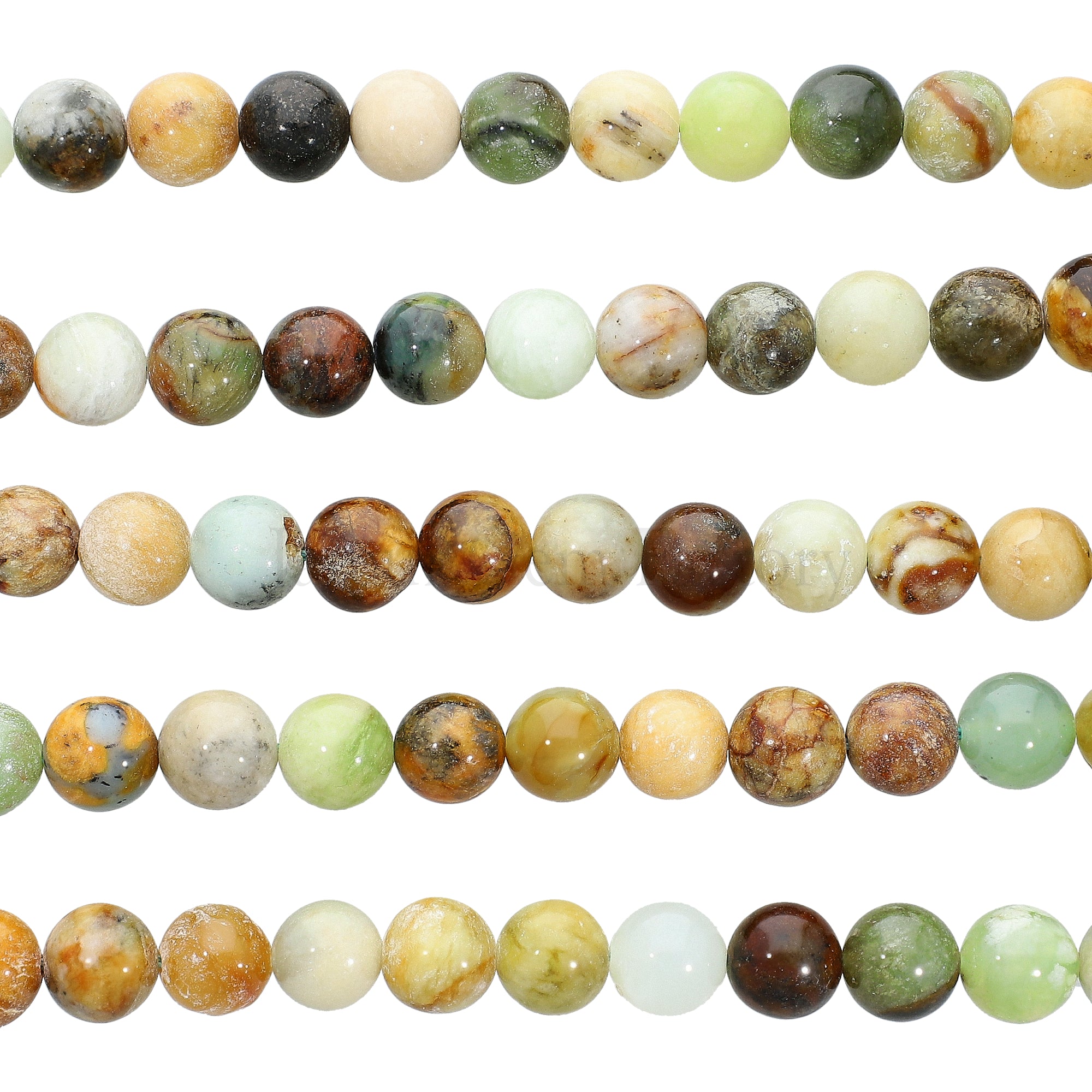 10 MM Flower Jade Smooth Round Beads 14 Inches Strand