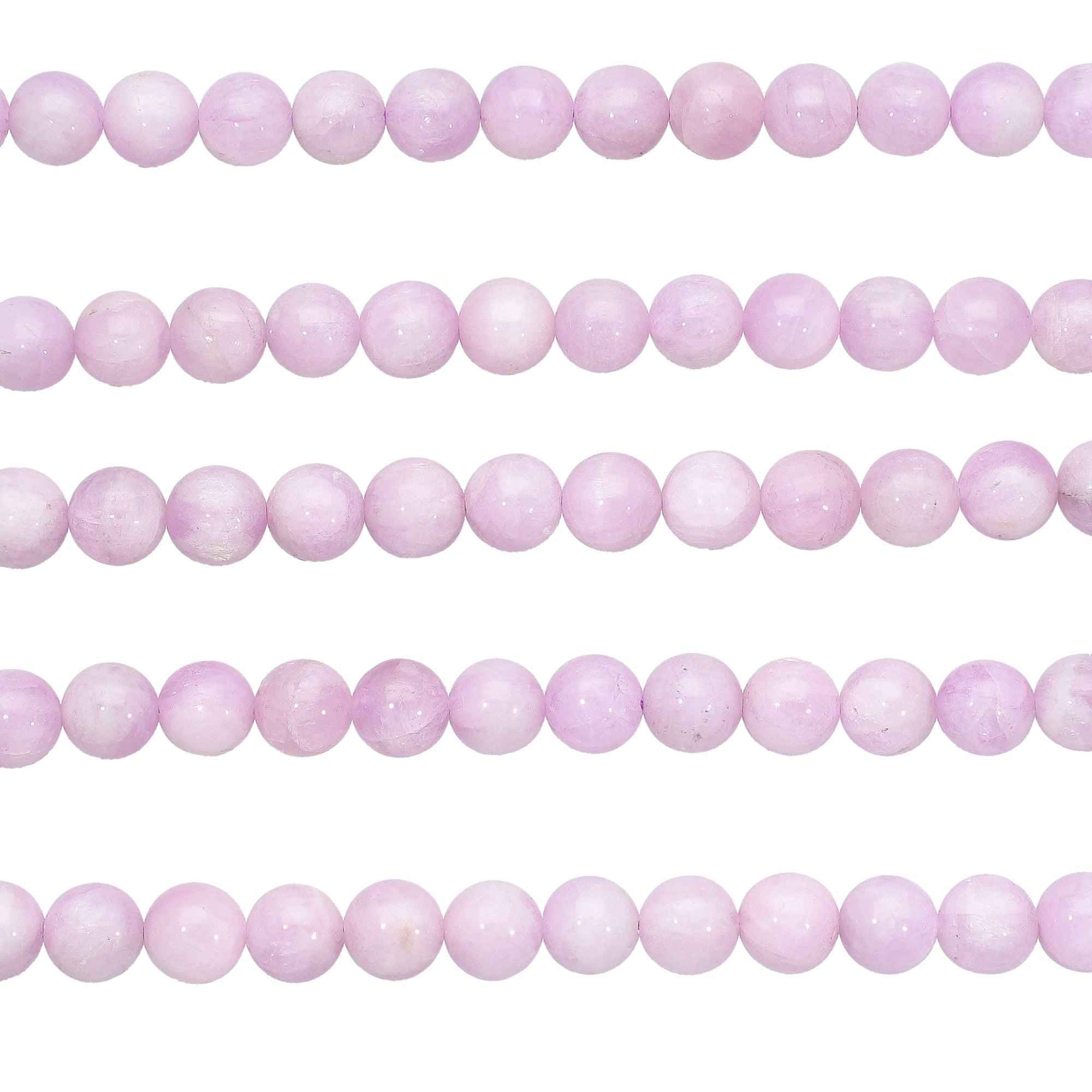 8 MM Kunzite Smooth Round Beads 14 Inches Strand