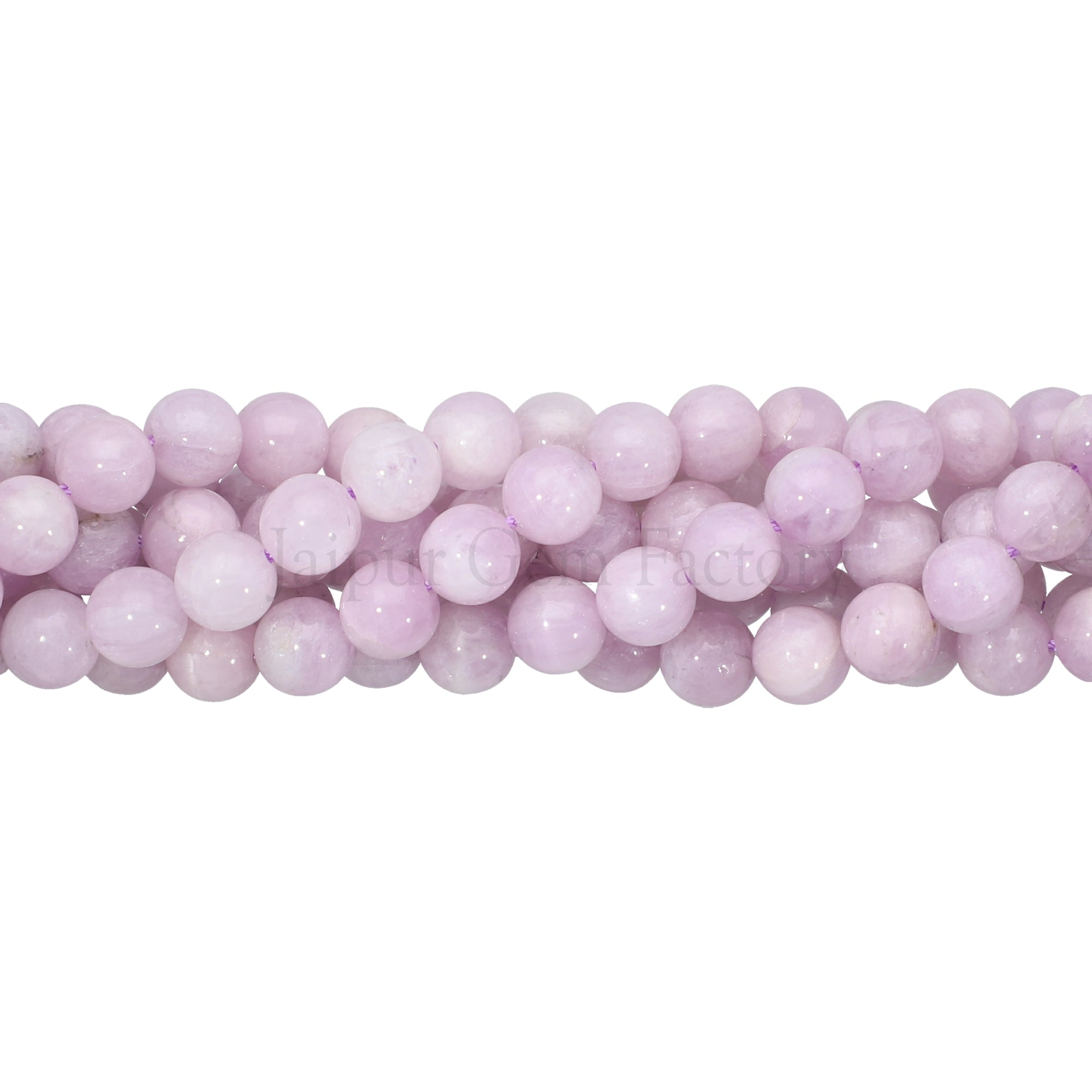 8 MM Kunzite Smooth Round Beads 14 Inches Strand