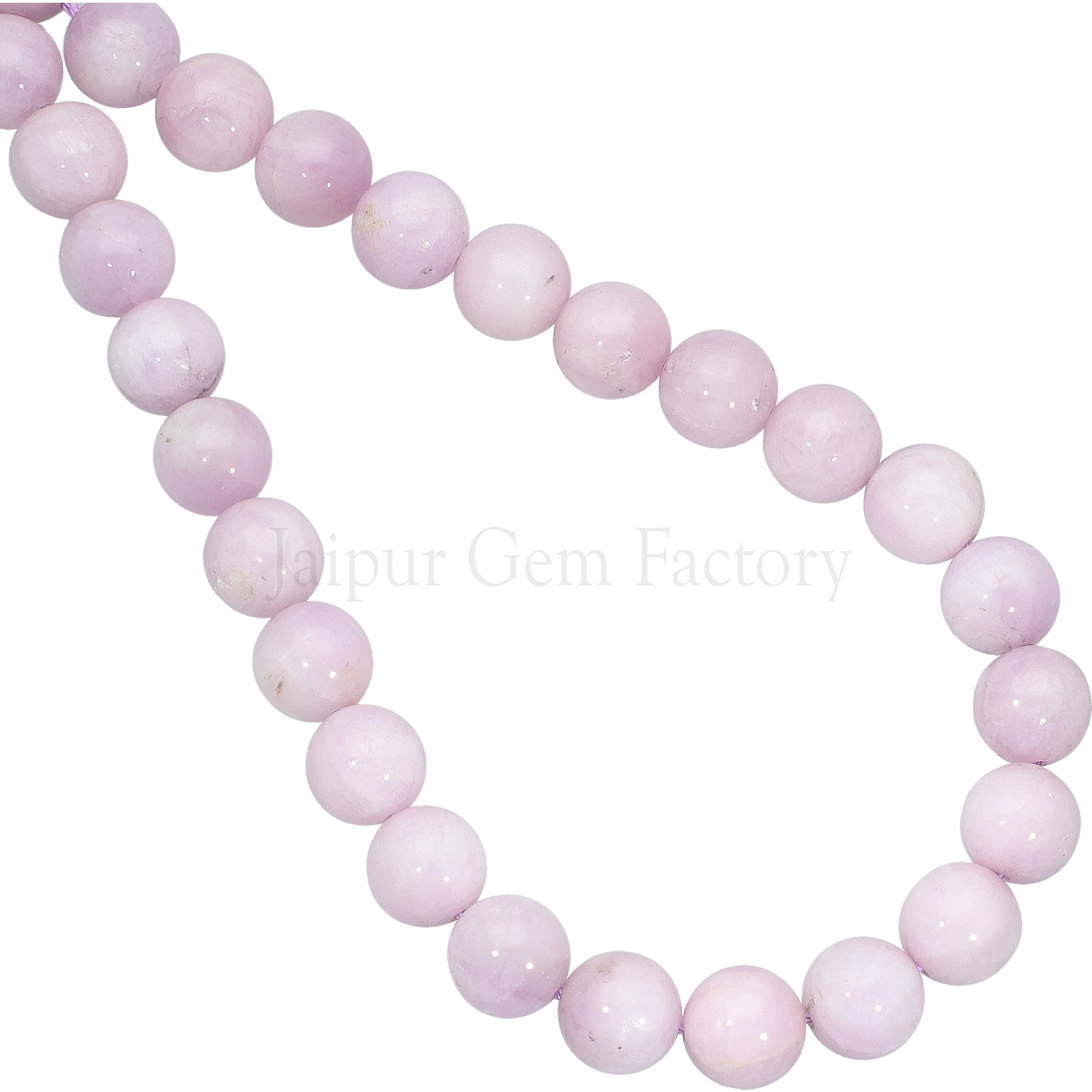 10 MM Kunzite Smooth Round Beads 14 Inches Strand