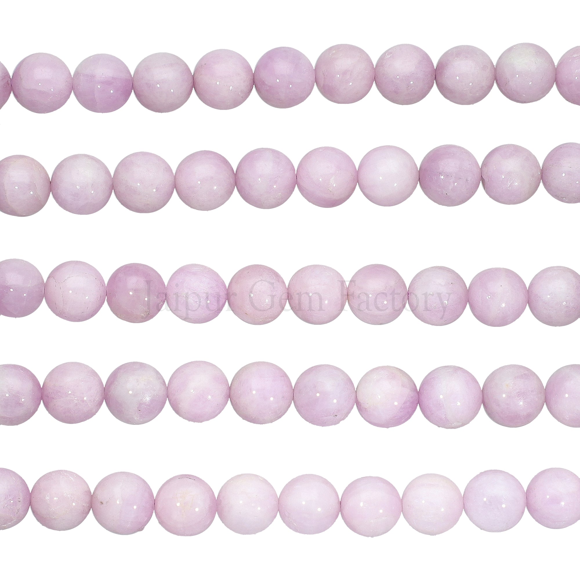 10 MM Kunzite Smooth Round Beads 14 Inches Strand
