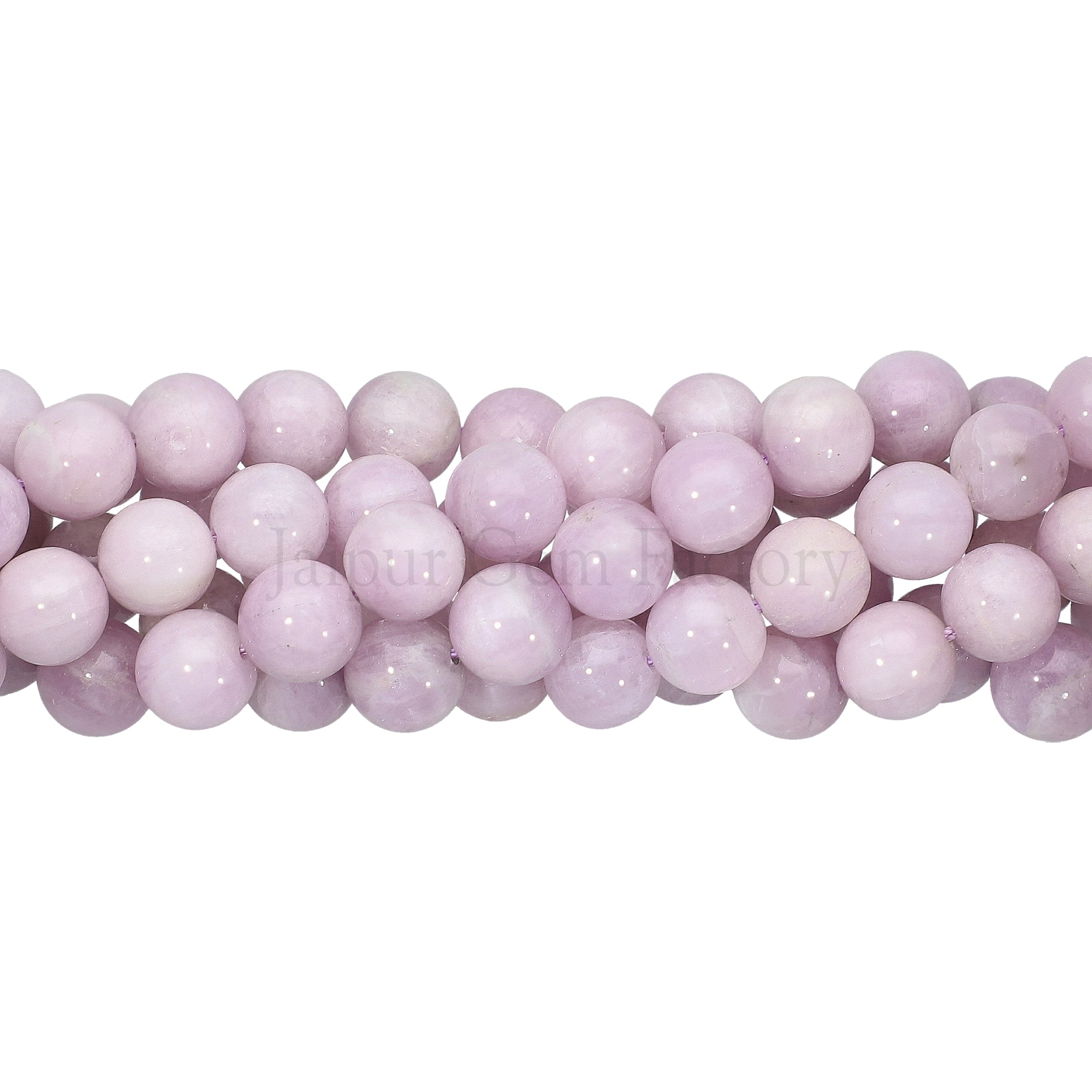 10 MM Kunzite Smooth Round Beads 14 Inches Strand