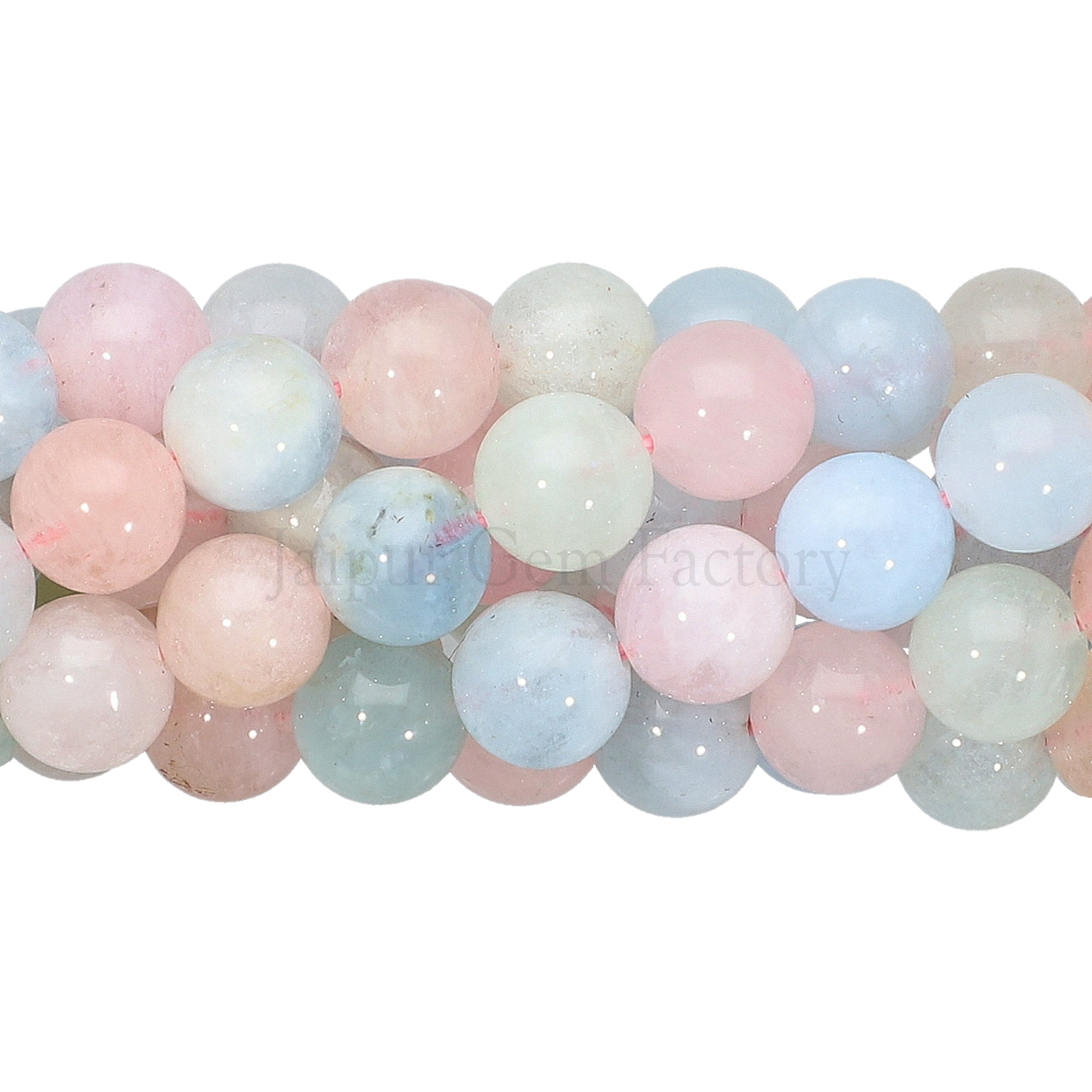 8 MM Morganite Smooth Round Beads 14 Inches Strand