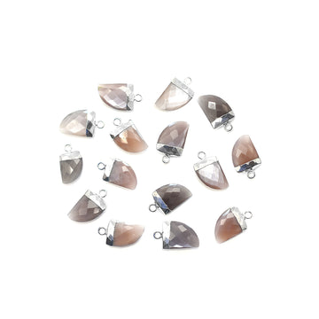 Chocolate moonstone horn pendant for jewelry making