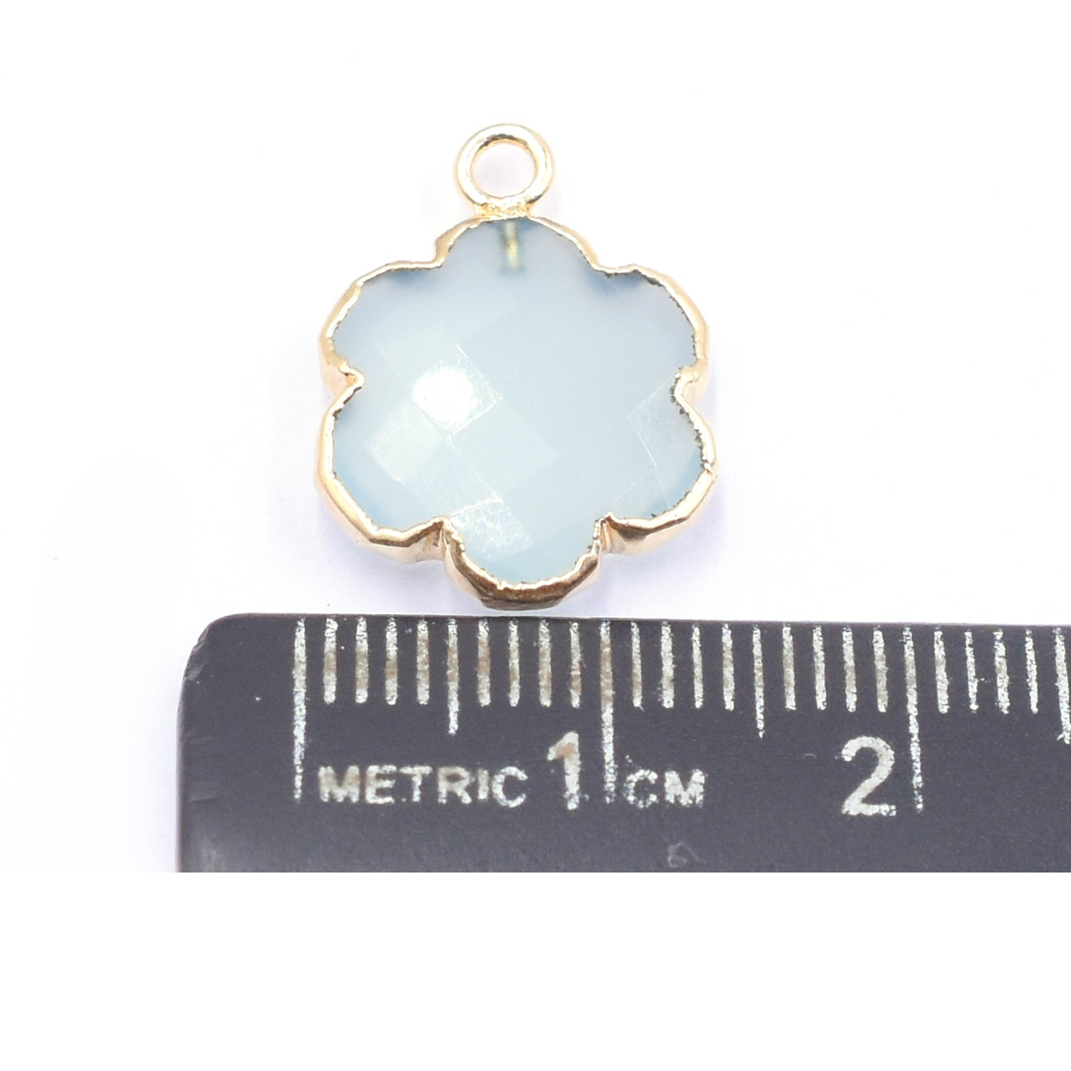 Elegant Chalcedony Pendant Clover Leaf Jewelry