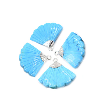 Elegant silver electroplated howlite pendant