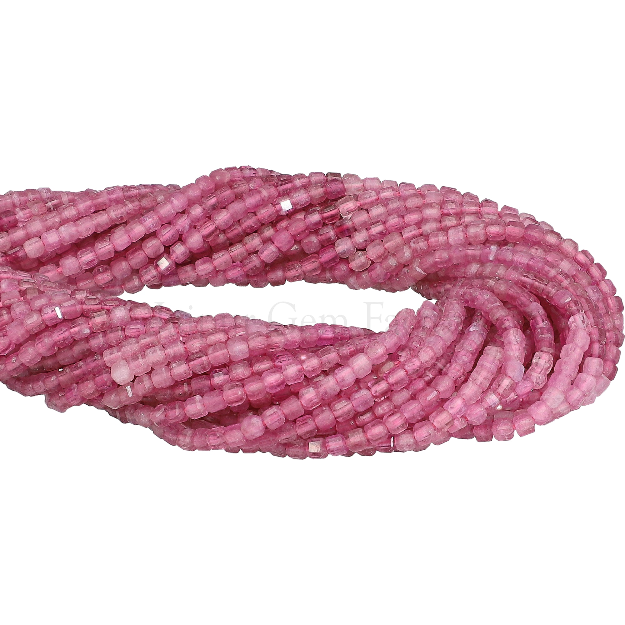 Faceted Pink Tourmaline Beads for Bracelets