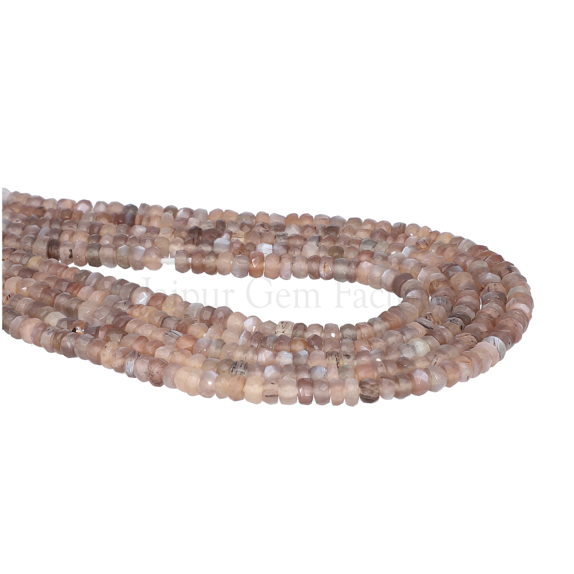 Faceted Rondelle Brown Beads 1mm Drill Bulk USA