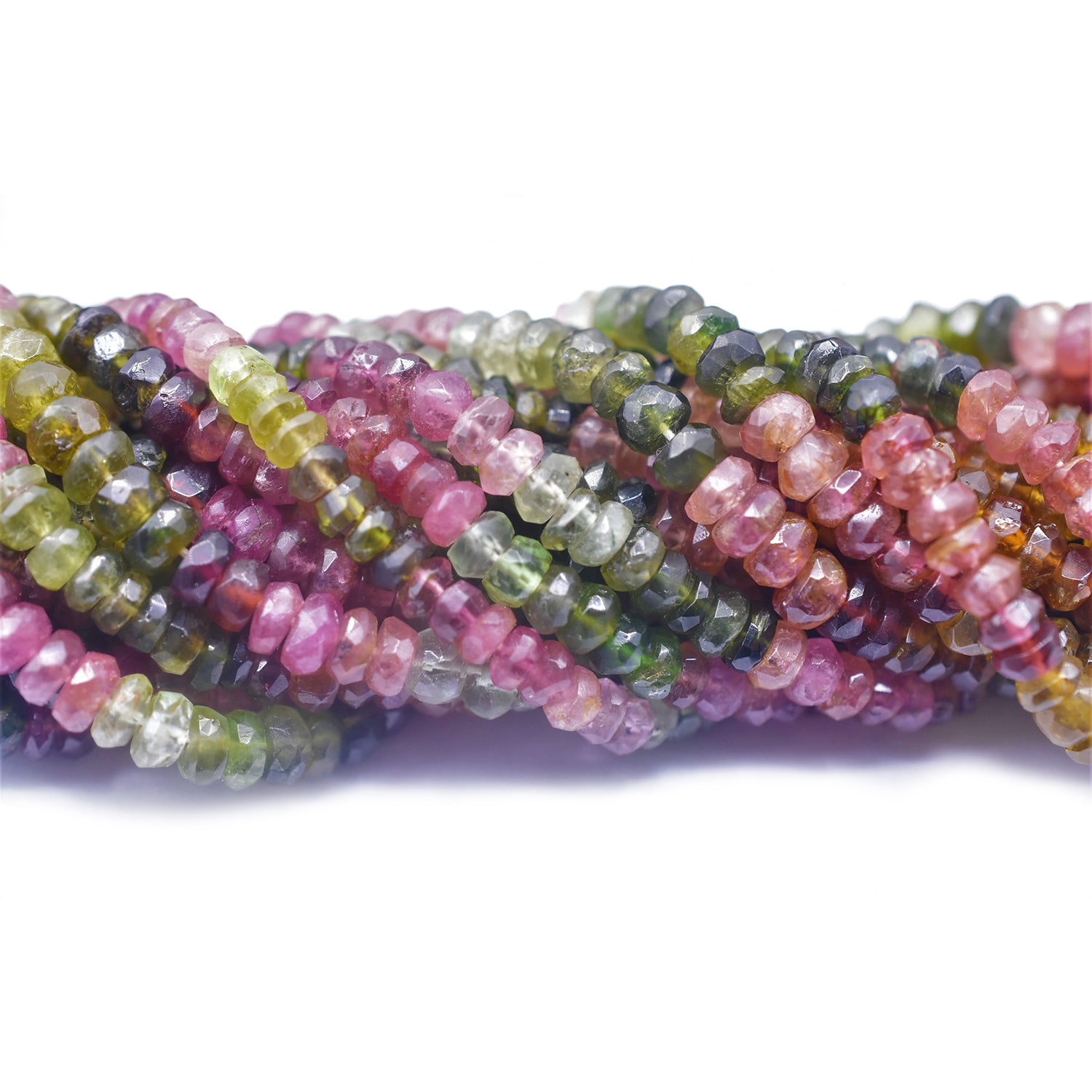 Faceted Tourmaline Rondelle Beads for Bracelets and Necklaces
