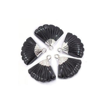 Feather Shape Onyx Pendant Jewelry
