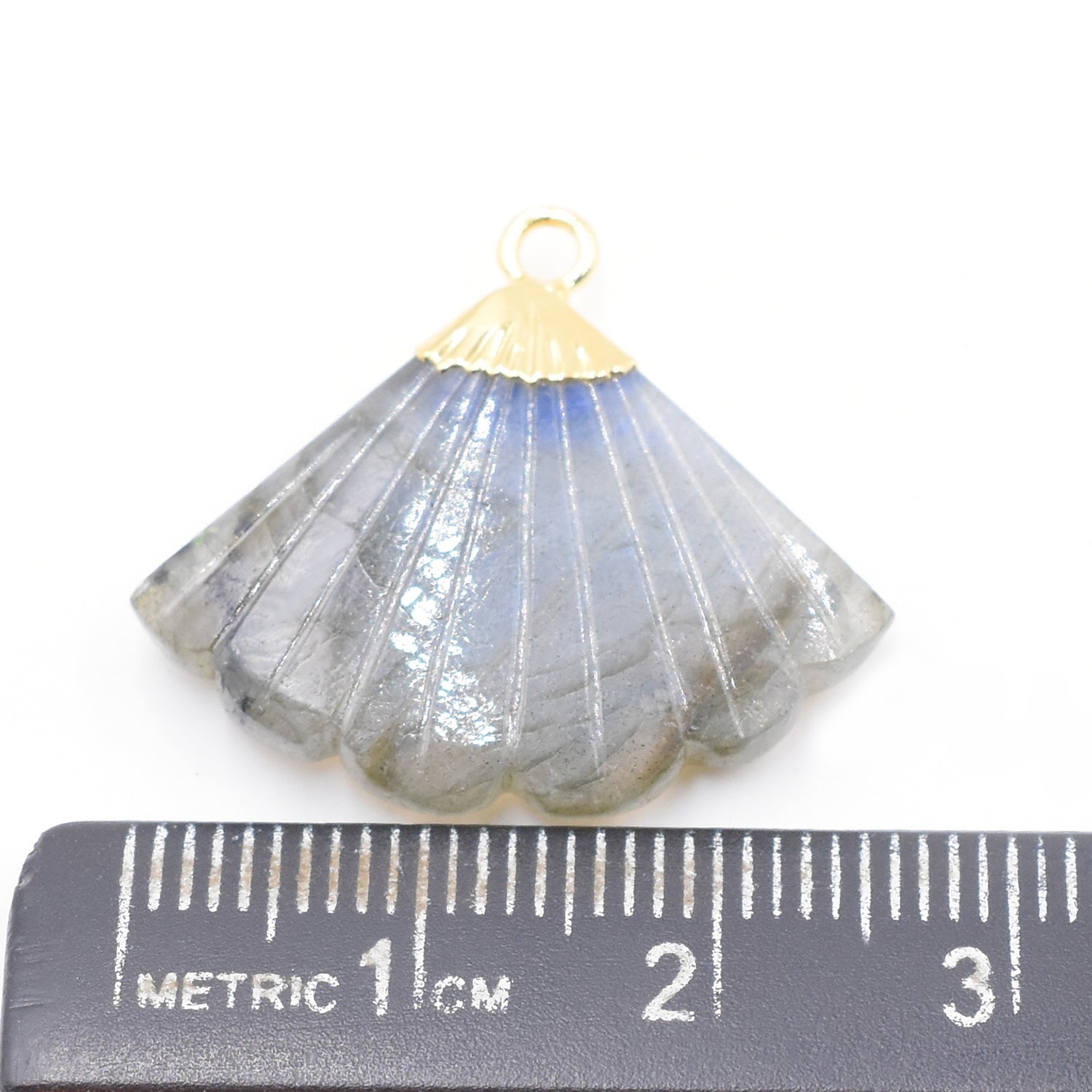 Feather shape labradorite jewelry pendant