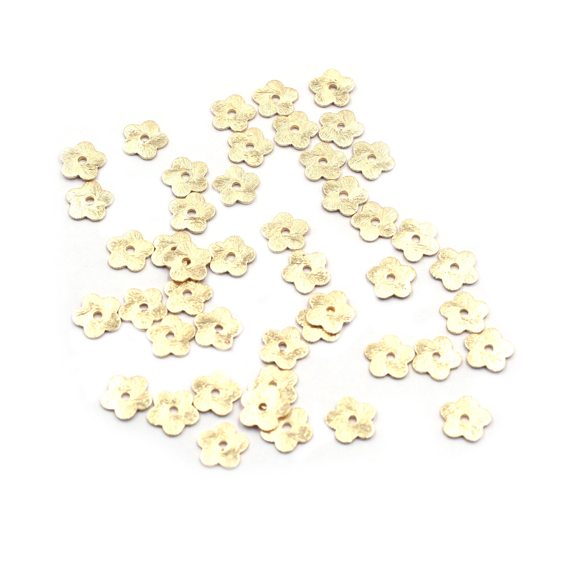 Gold Flower Brass Beads for Craft