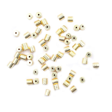 Gold Plated Brass Cylinder Beads