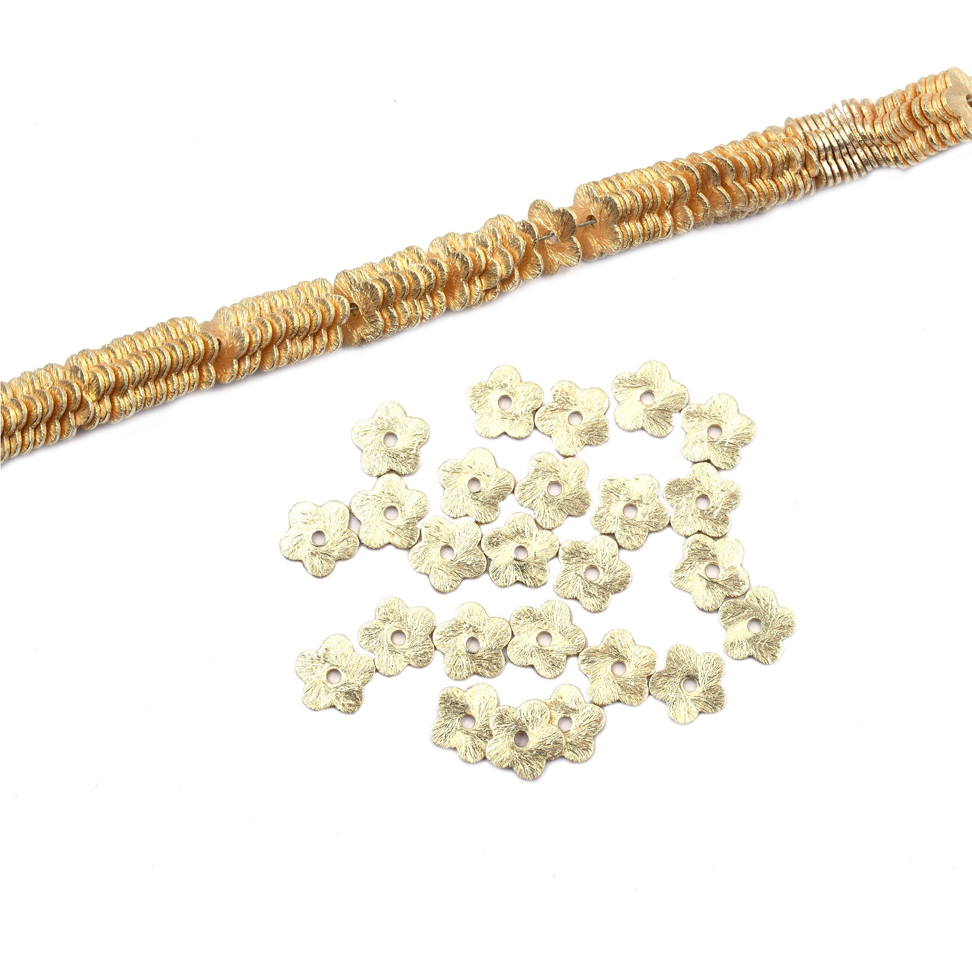 Gold Plated Brass Disc Beads for Jewelry