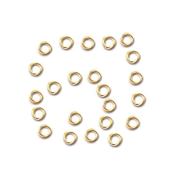Gold plated copper jump rings 10mm