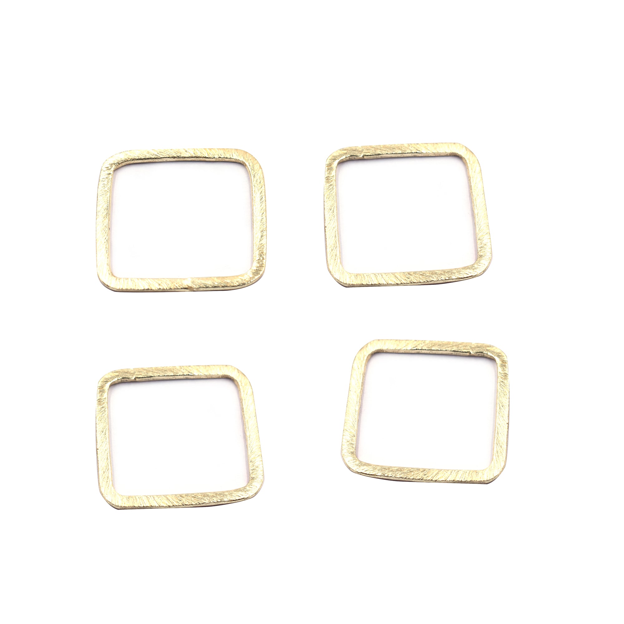 Gold square pendant for DIY jewelry