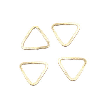 Gold triangle connector hoop