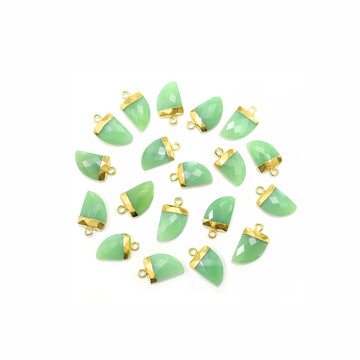 Green chrysoprase pendant for necklace making