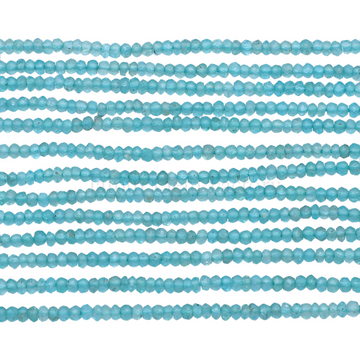 Apatite Faceted Button Shape Beads Strand