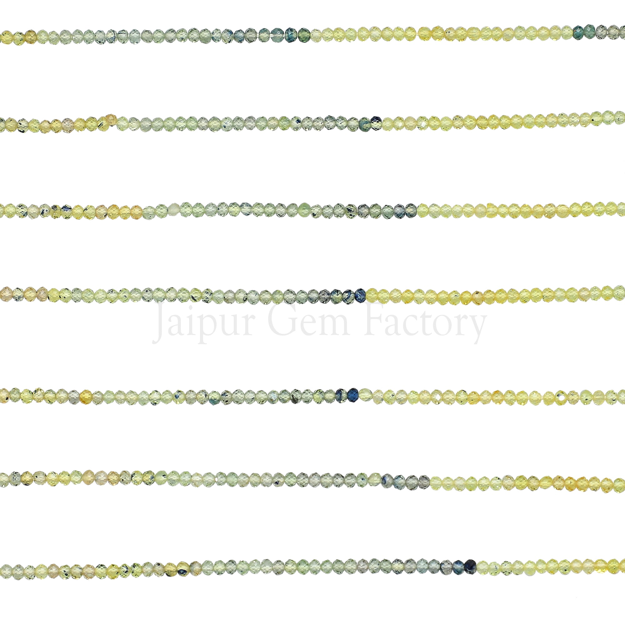 2 MM Tundra Sapphire Faceted Round Beads