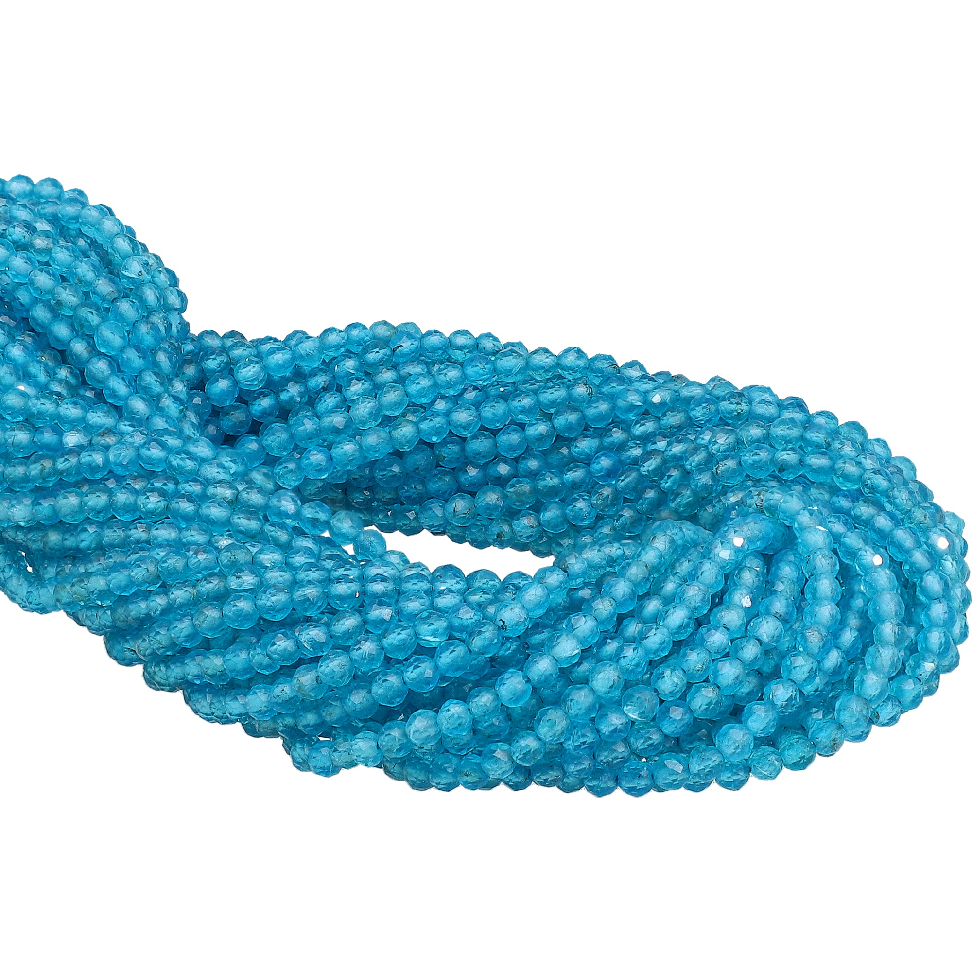 2-2.5 MM Apatite Faceted Round Beads