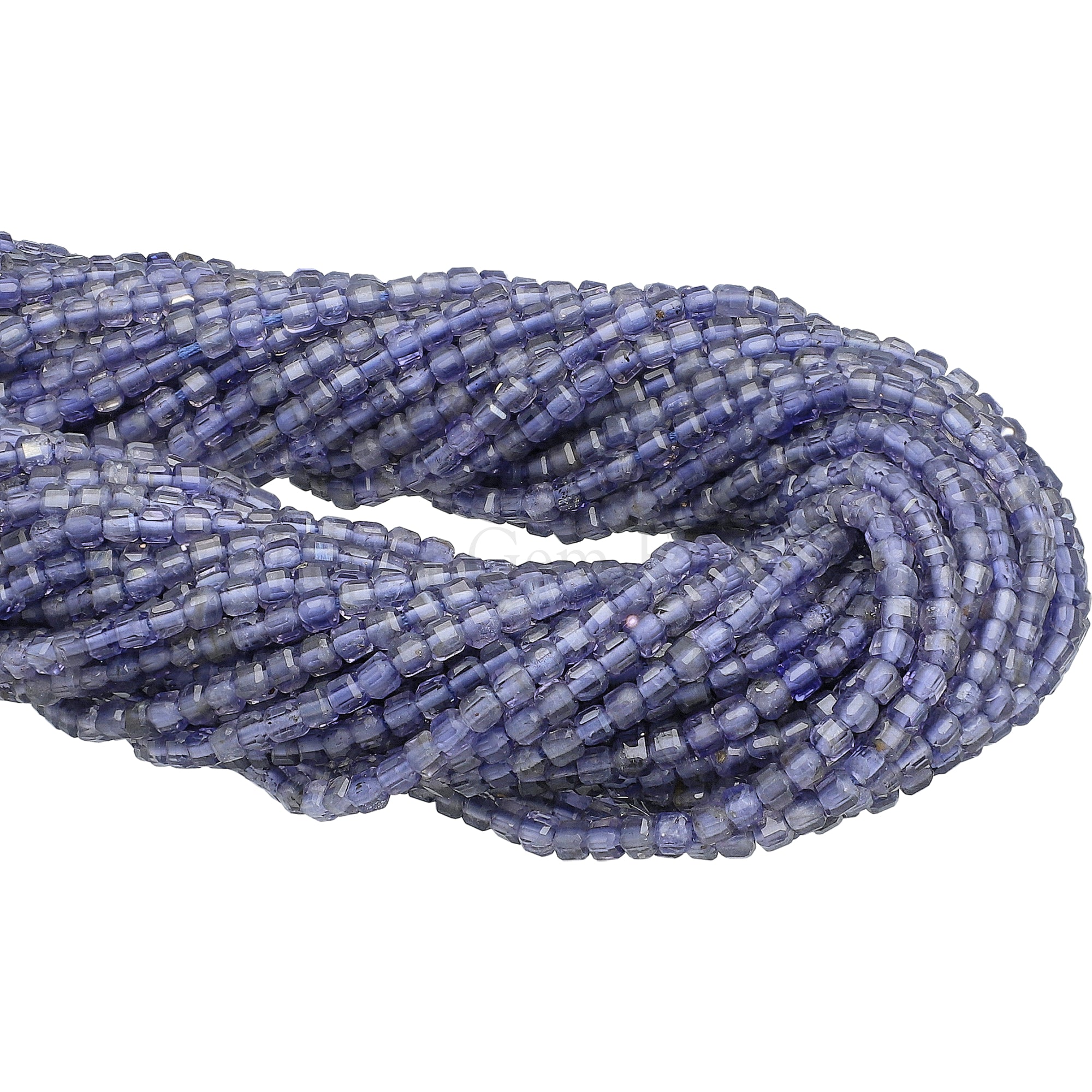 2.3-2.5 MM Iolite Faceted Box Beads