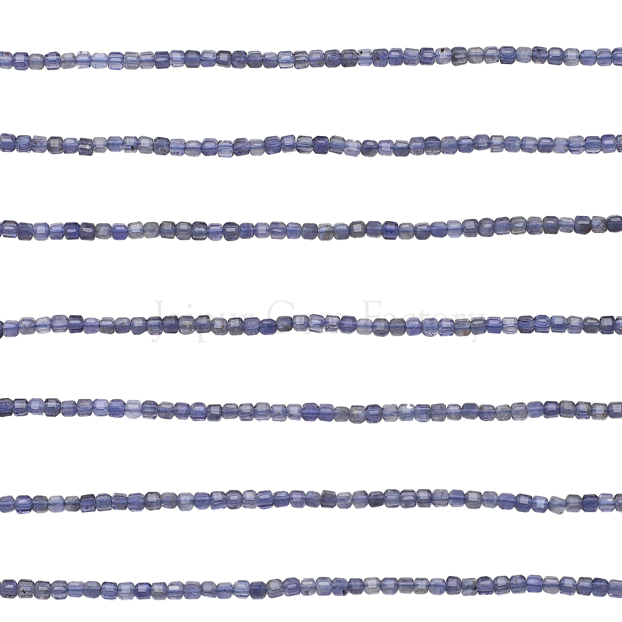 2.3-2.5 MM Iolite Faceted Box Beads