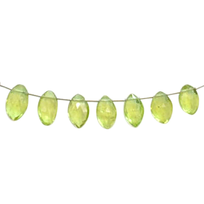 9X6 To 10X6 MM Peridot Faceted Marquise Shape Beads Strand