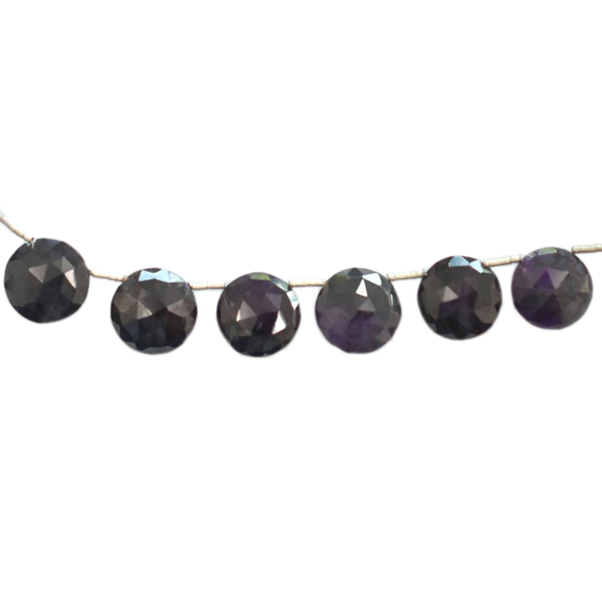 12 To 13 MM Sugilite Faceted Coin Shape Beads Strand