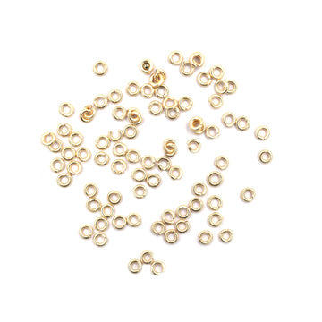 Jewelry making gold jump rings