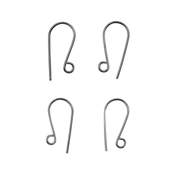 20mm Long Pair Ear Wire Black Finished Copper