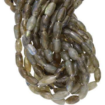 Labradorite Smooth Rice Shape Beads