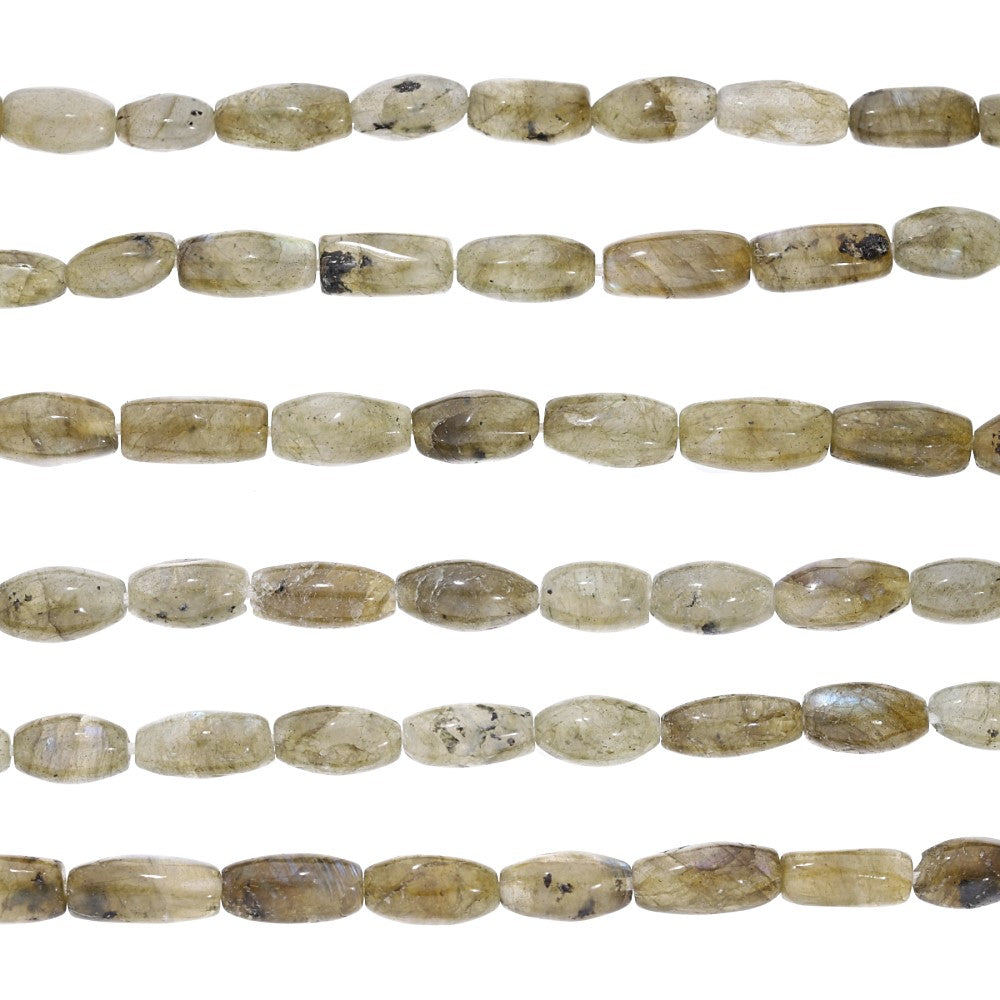 Labradorite Smooth Rice Shape Bulk Beads for Jewelry