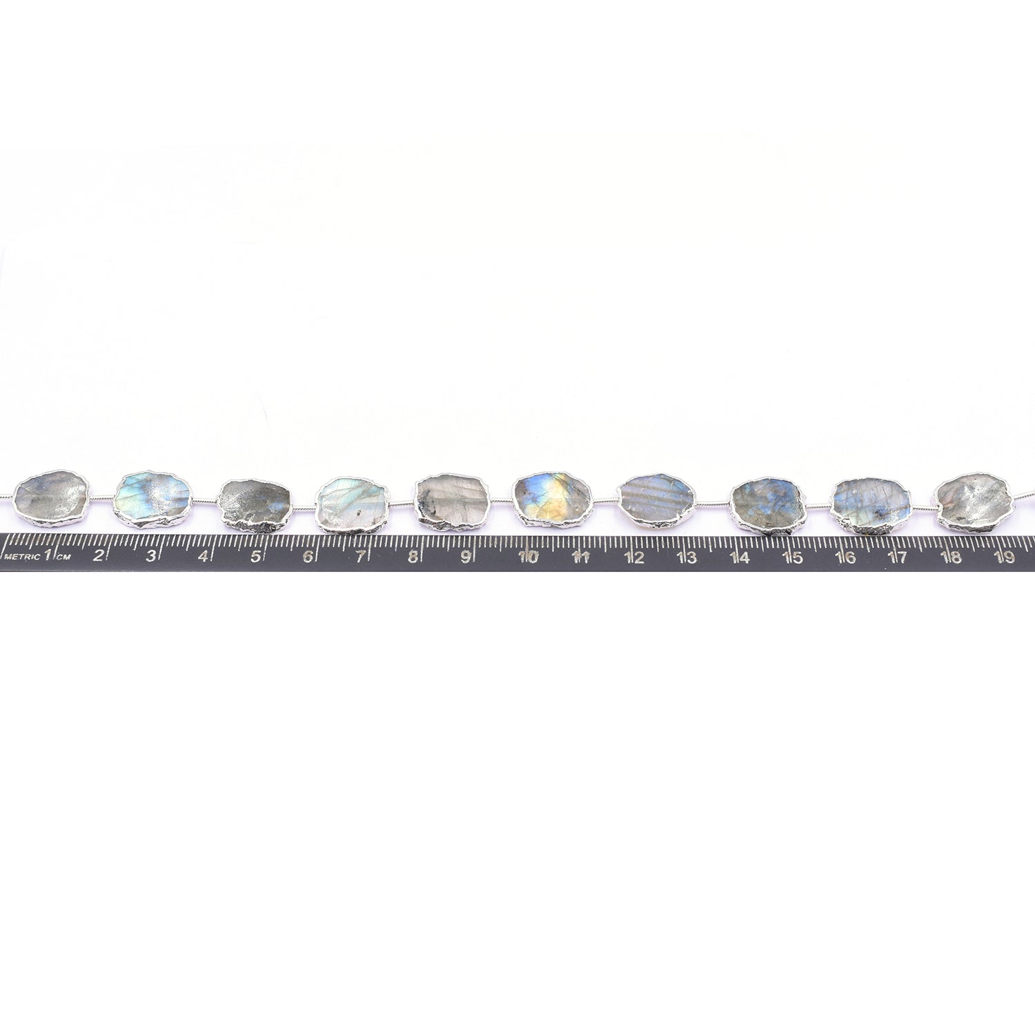 Labradorite uneven shape beads strand