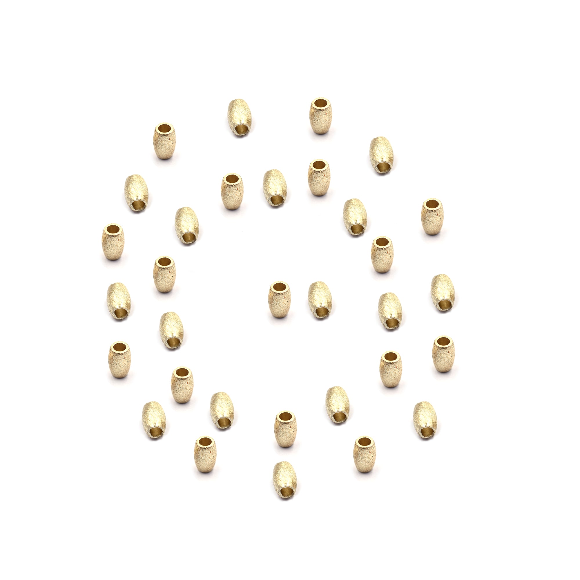 Matte Finish Brass Beads for Jewelry