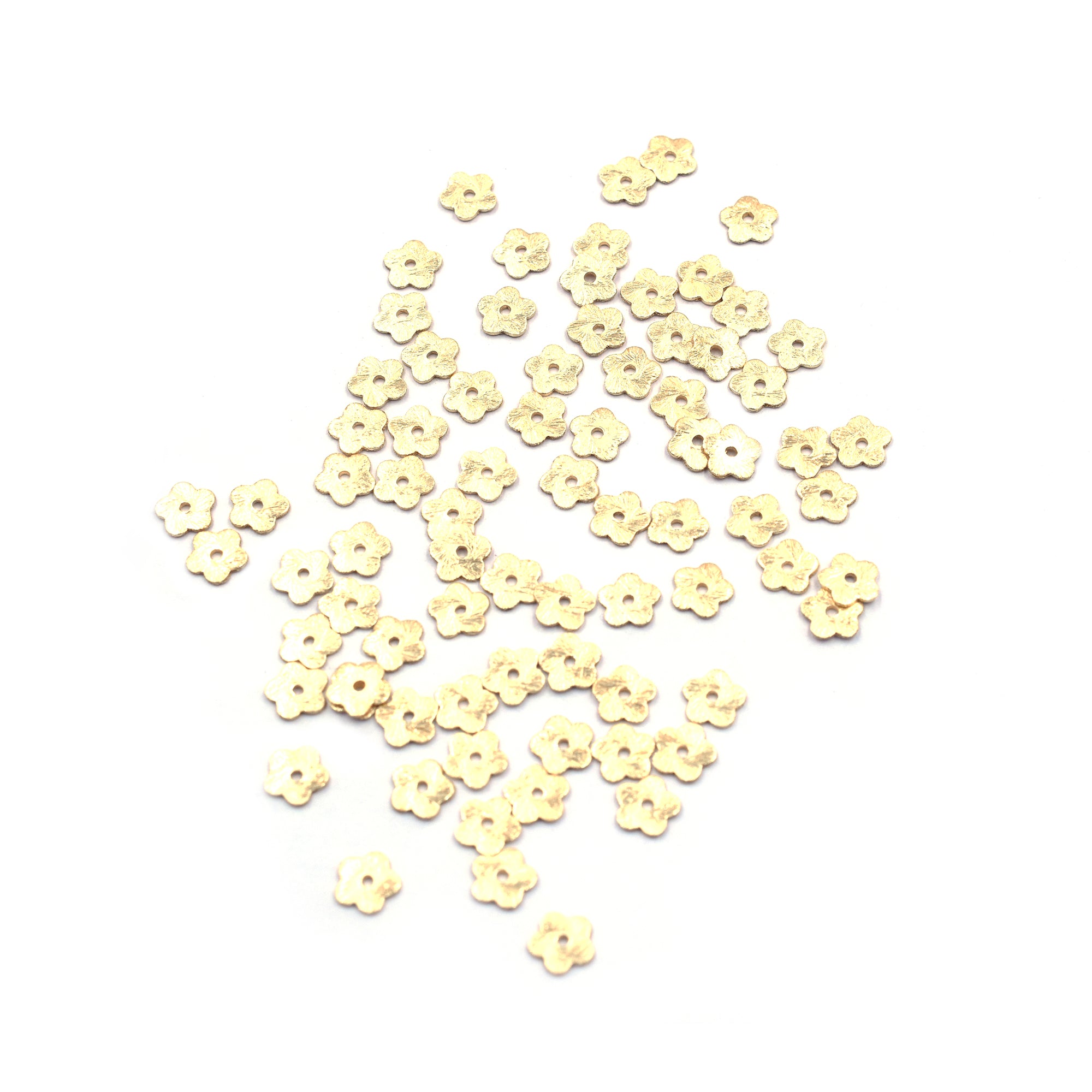 Matte Finish Flower Disc Beads