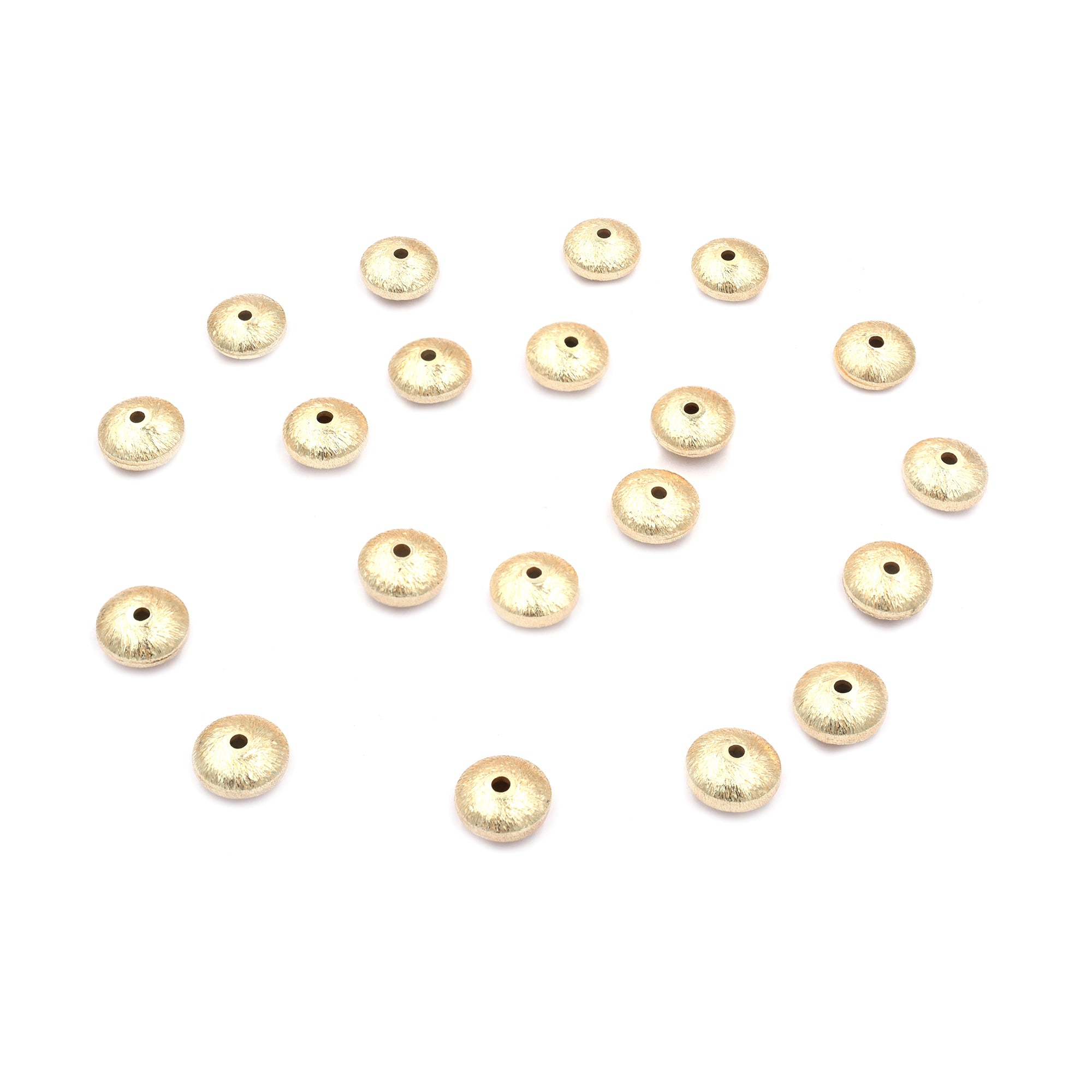 Matte finish gold spacer beads