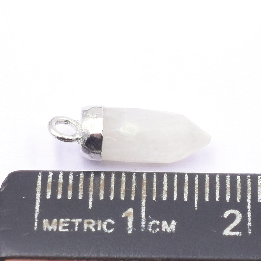 Moonstone Bullet Shape Pendant for Earrings