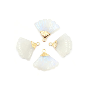 Moonstone gemstone pendant gold finish