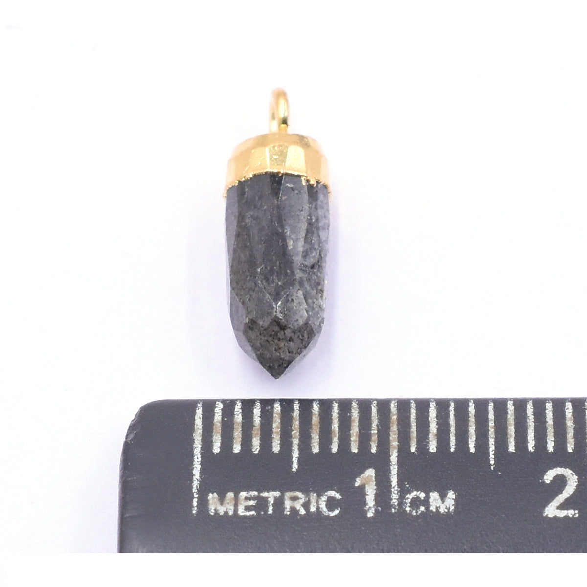 Natural Black Sunstone Bullet Shape Pendant