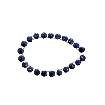 Natural Lapis Lazuli Heart Gemstone Bead Strand