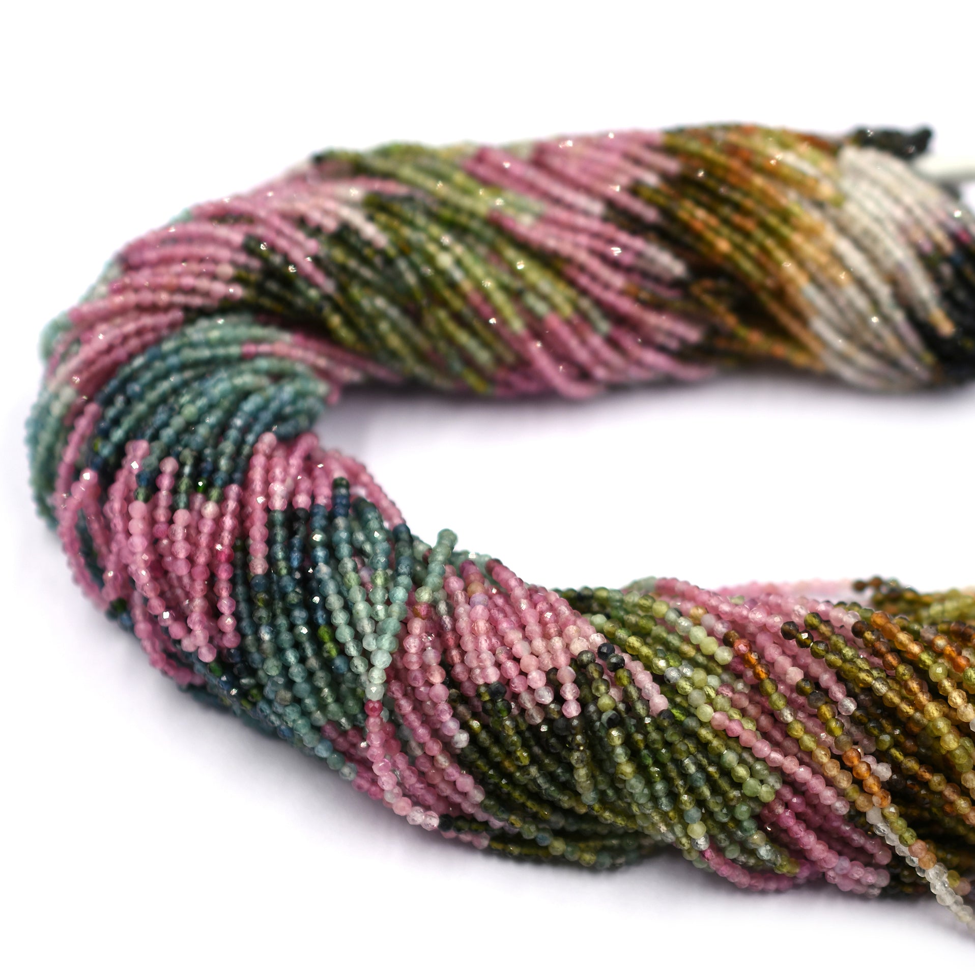 Natural Multi Color Tourmaline Beads for Necklaces