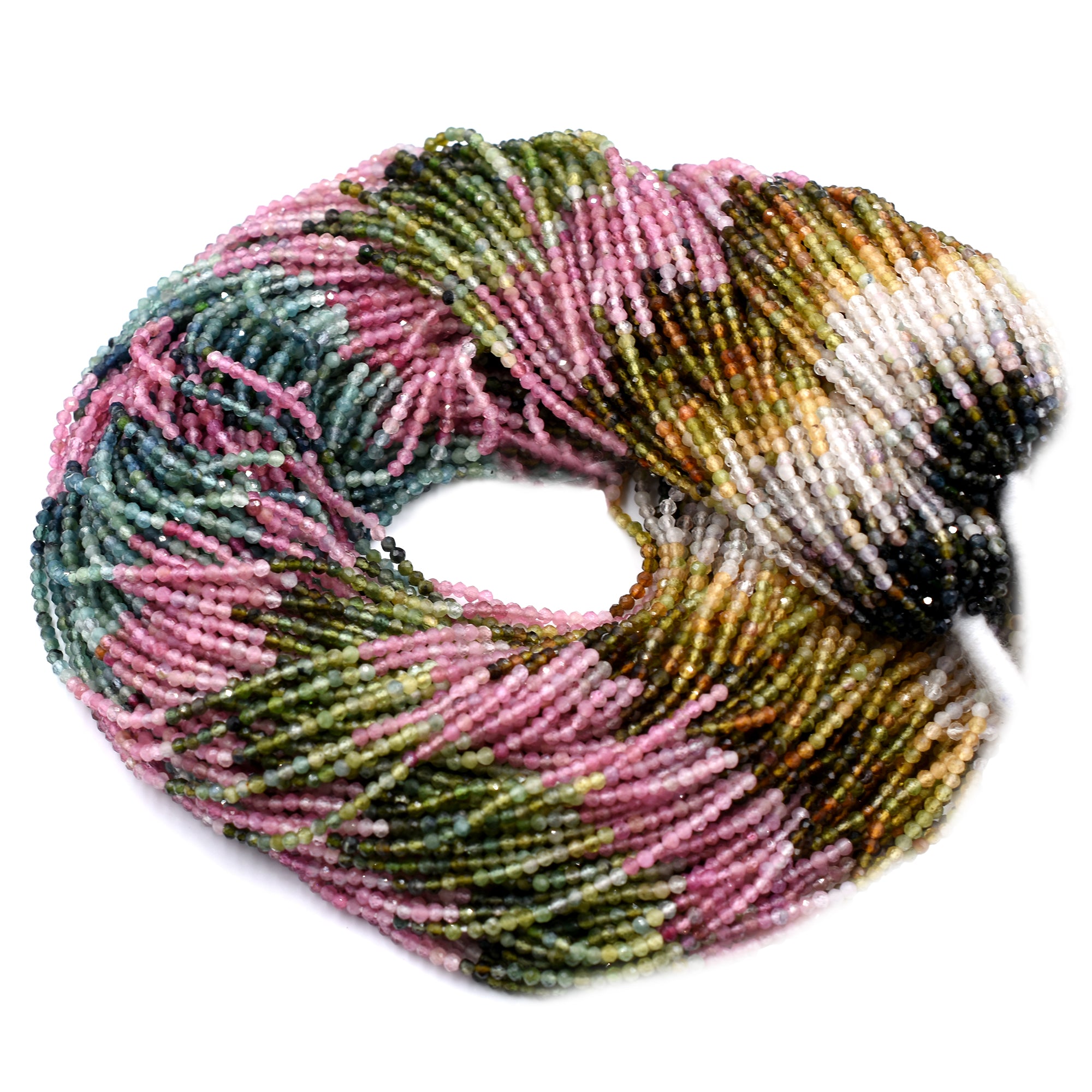 Natural Multicolored Gemstone Beads Strand