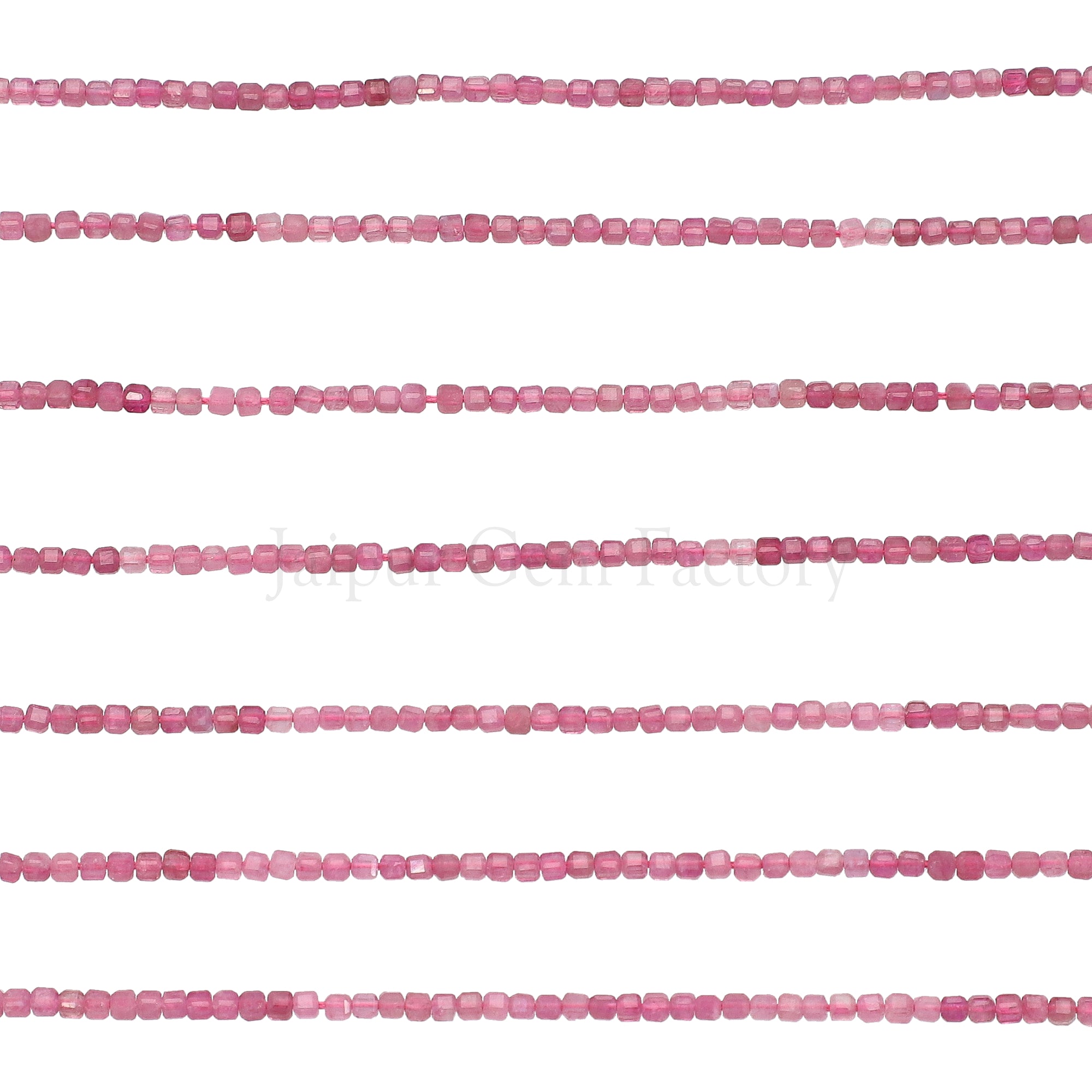 Natural Pink Tourmaline Beads for Necklace Design