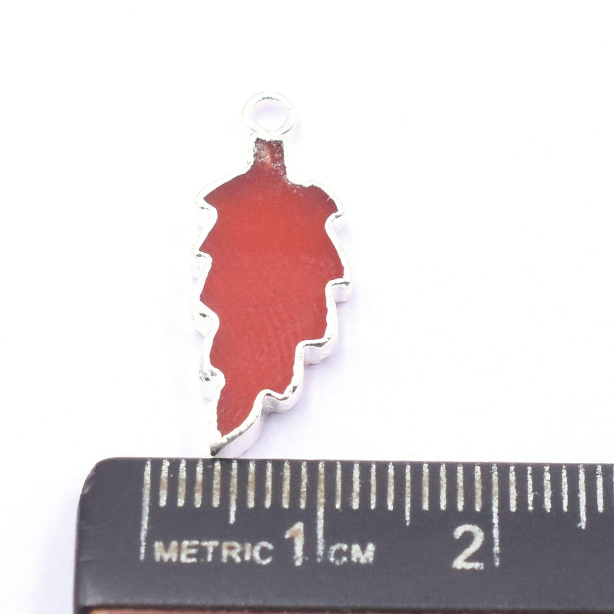 Natural Red Onyx Pendant silver plated