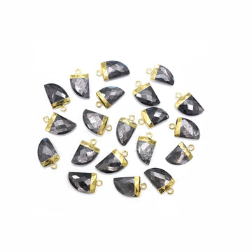 Pendants for jewelry making hypersthene horn design